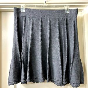 Gray Sweater Mini Skirt